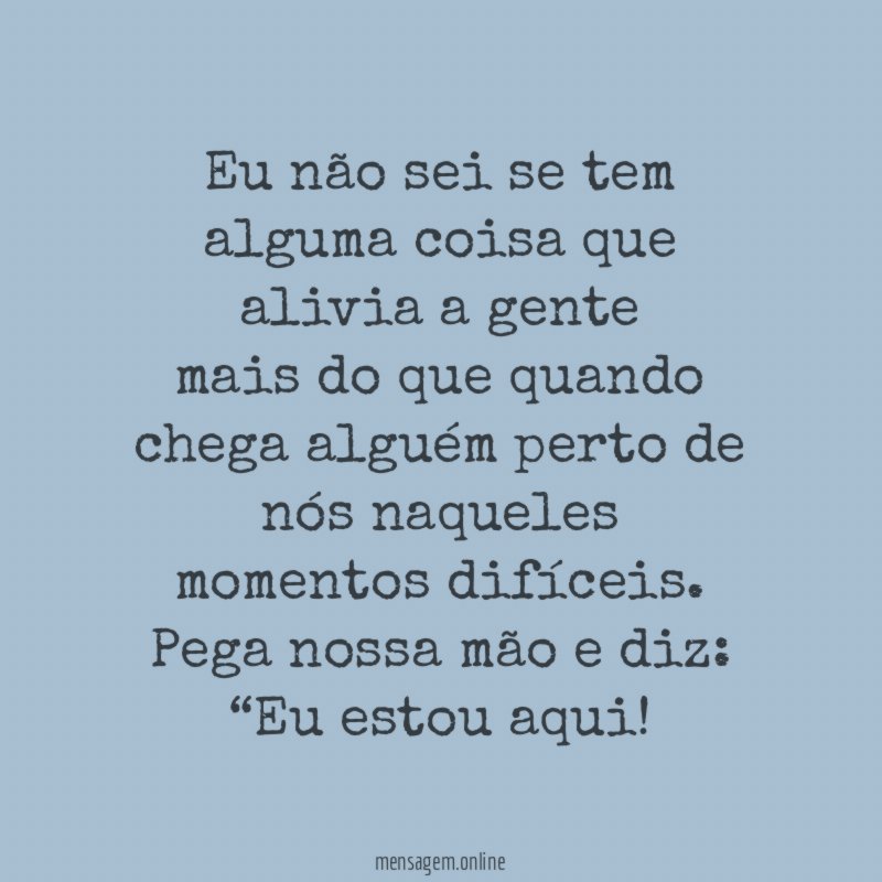Eu não sei se tem alguma coisa que