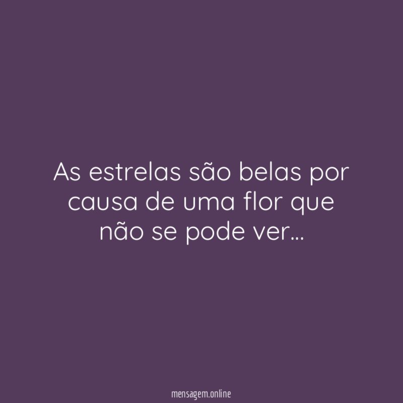 As estrelas são belas por causa de uma
