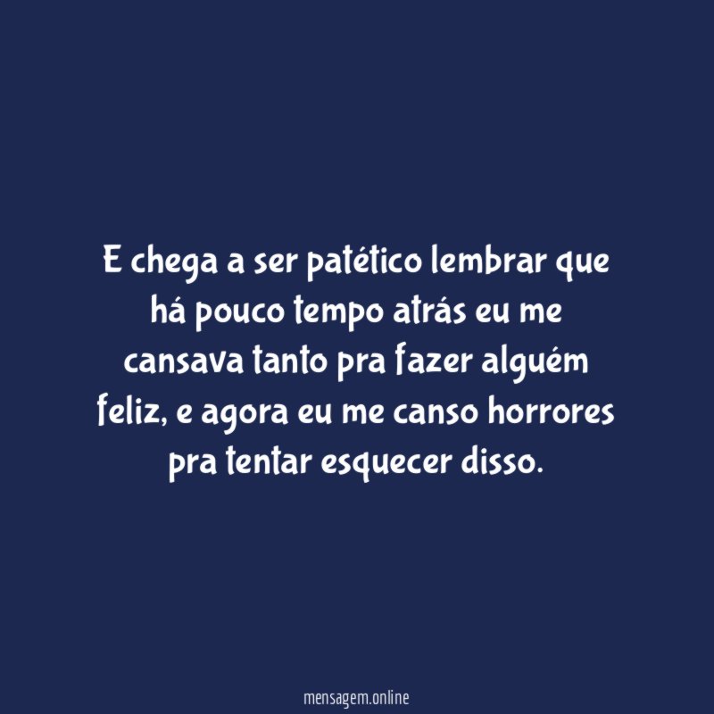 E chega a ser patético lembrar que há