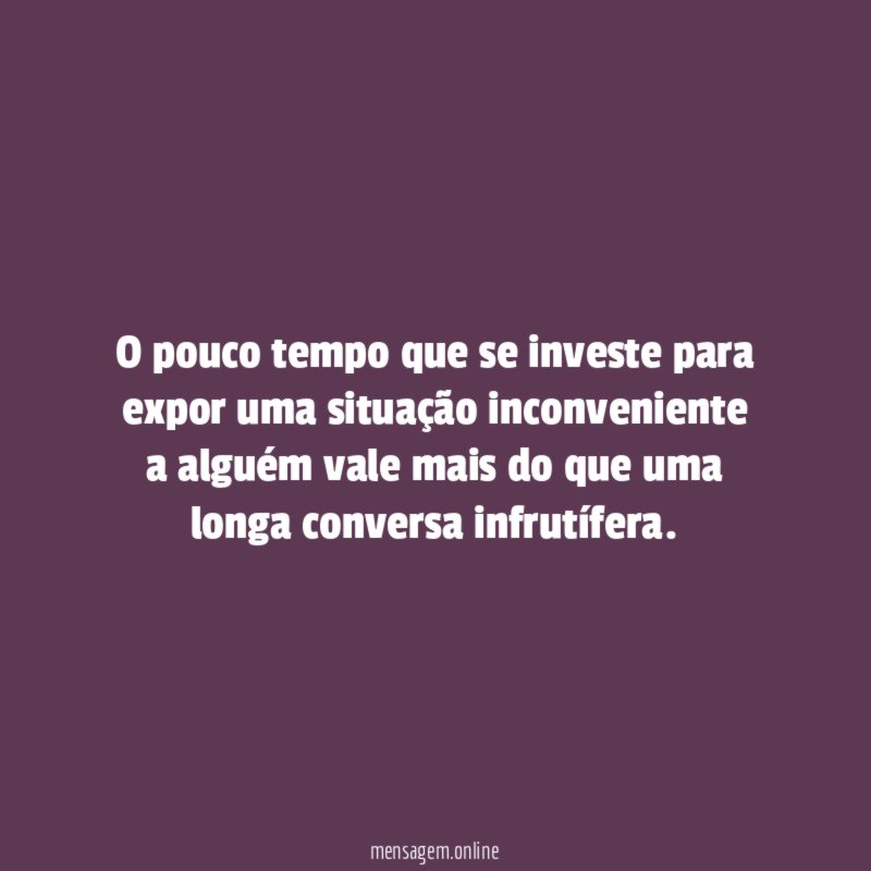 O pouco tempo que se investe para expor