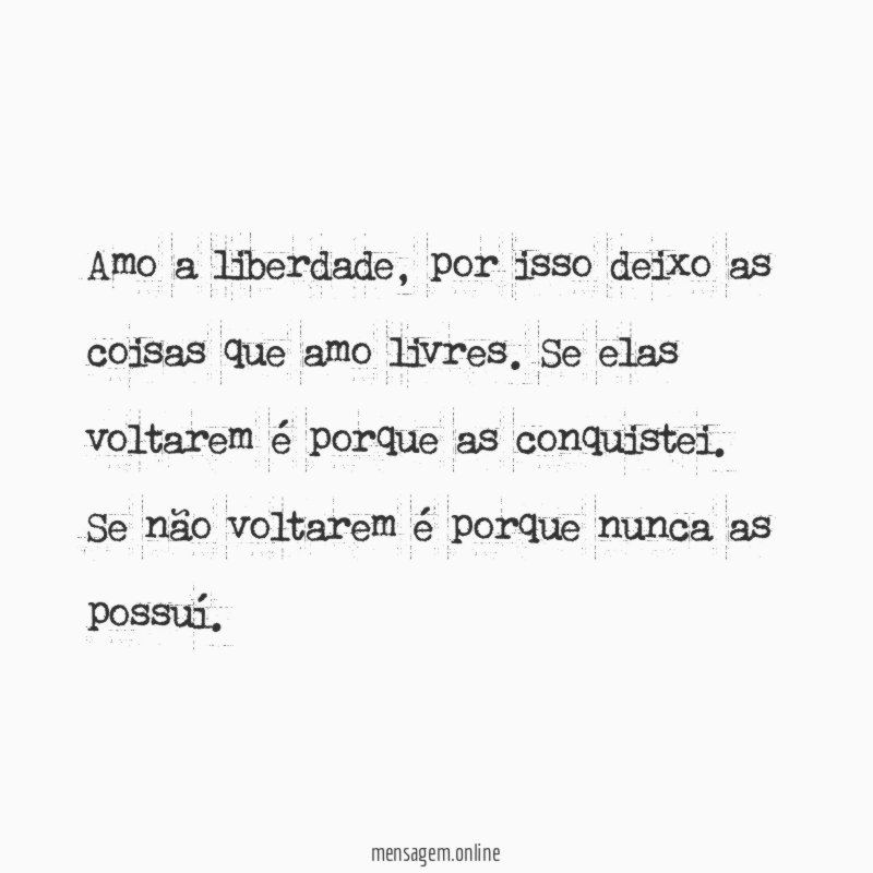 Amo a liberdade