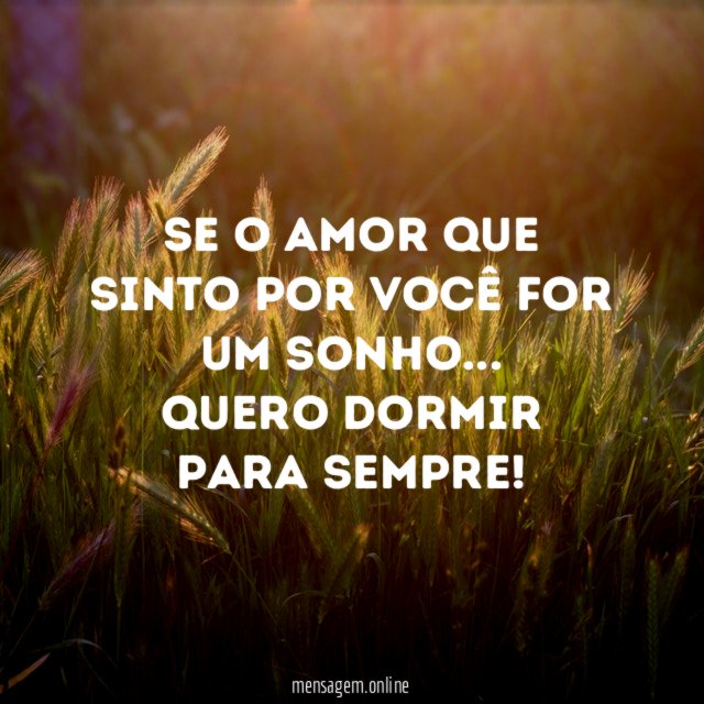 Se o amor que sinto por você for um sonho