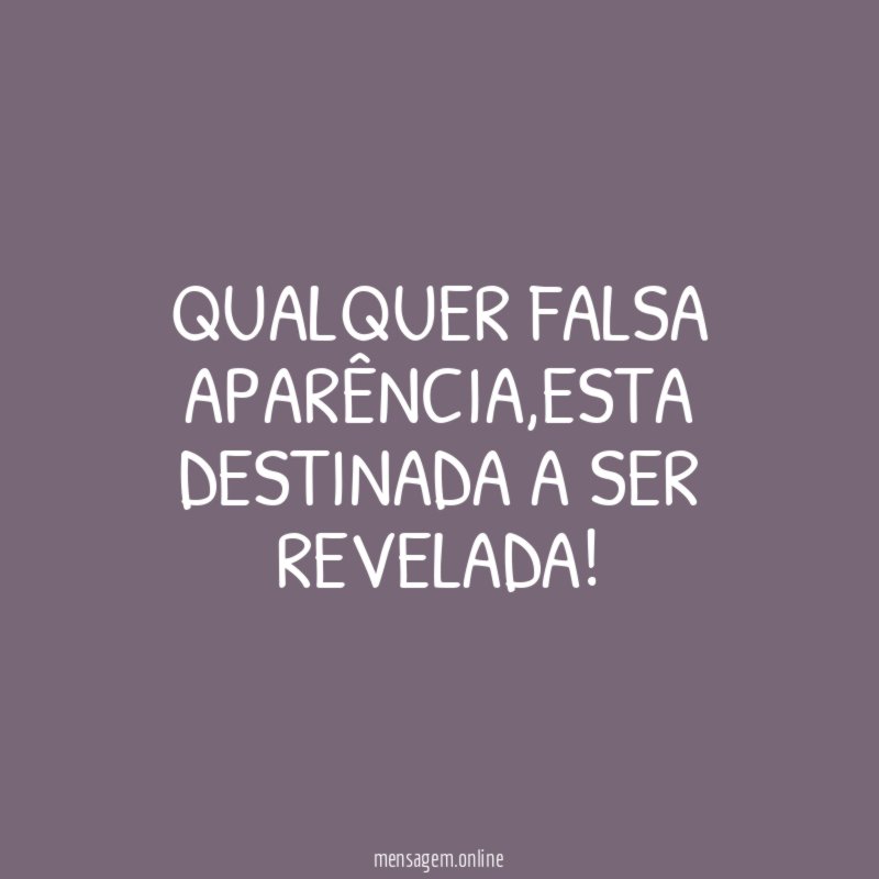 Qualquer falsa aparência