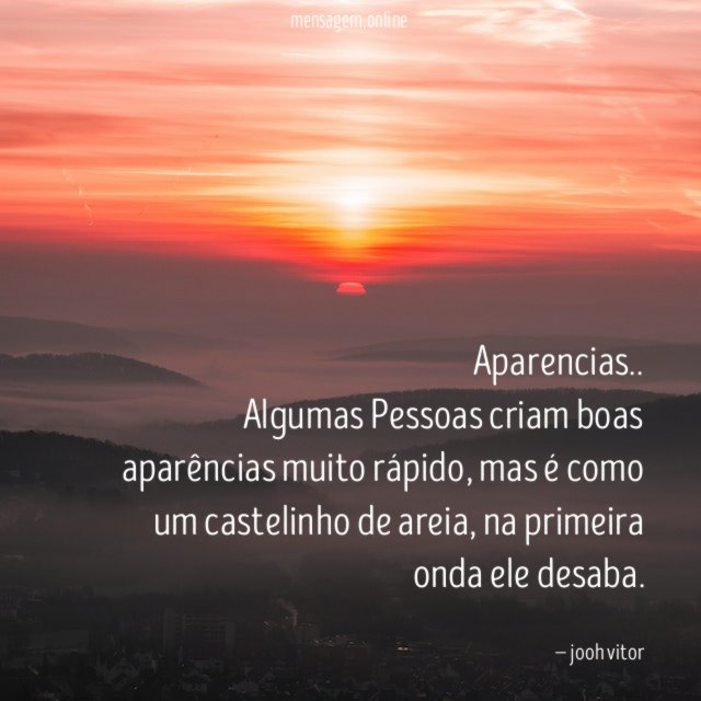 Aparencias..