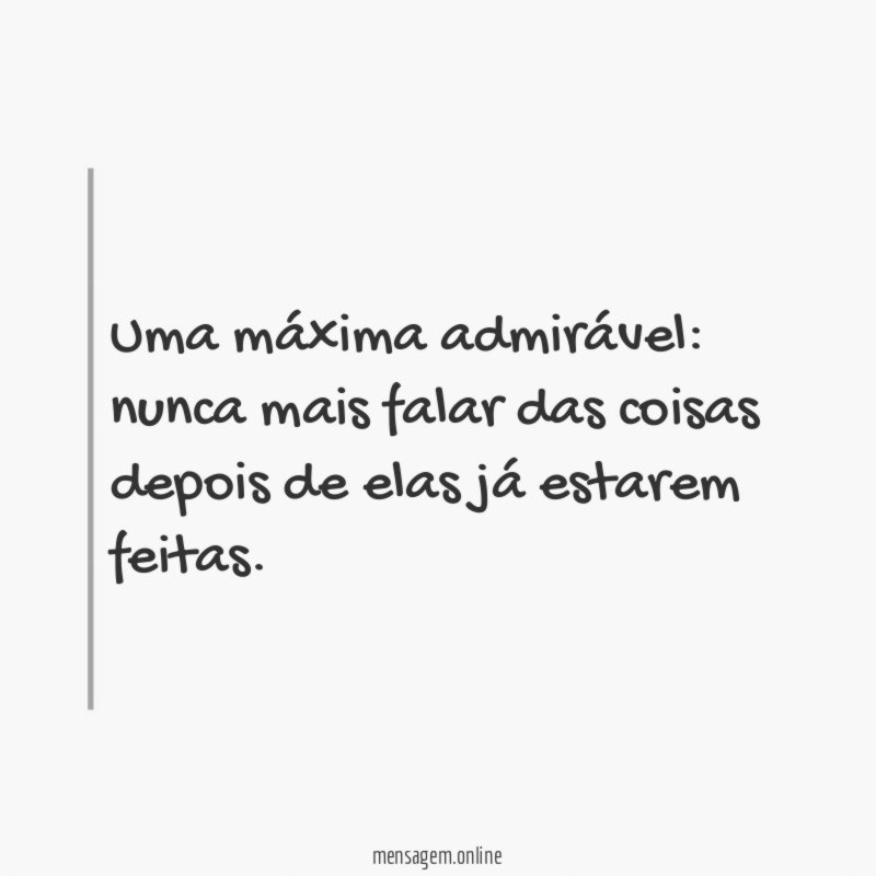 Uma máxima admirável