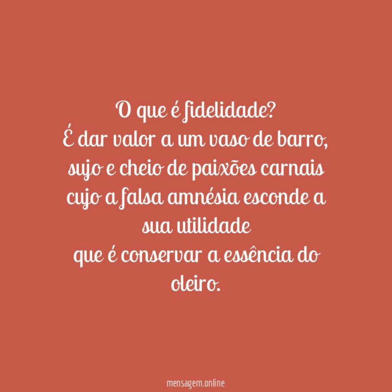 O que é fidelidade