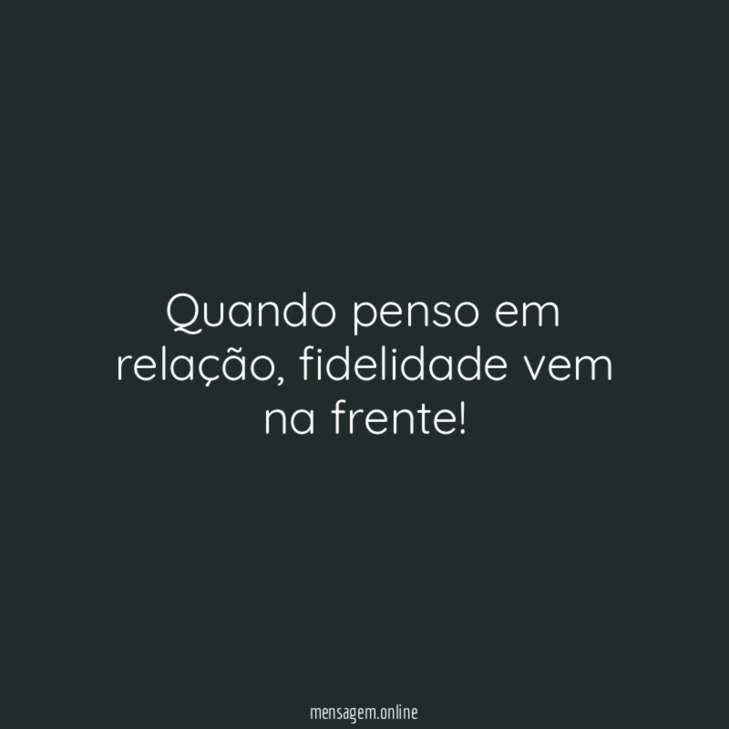 Quando penso em relação