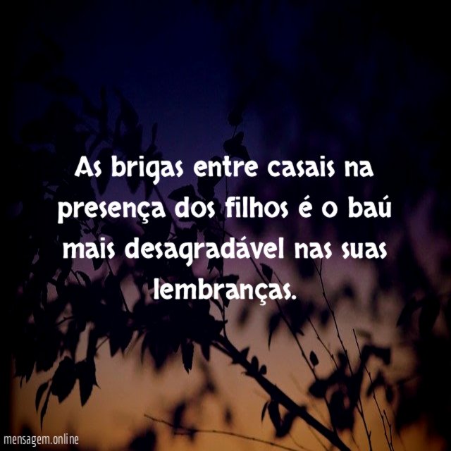 As brigas entre casais na presença dos filhos