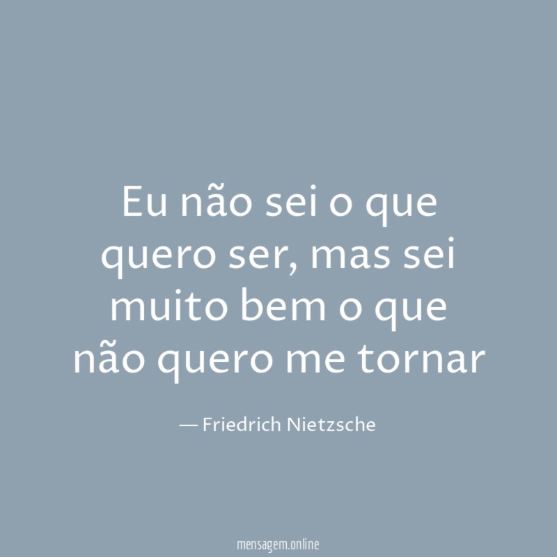 Eu não sei o que quero ser