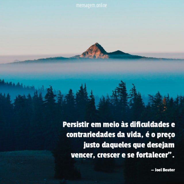 Persistir em meio às dificuldades e contrariedades da vida
