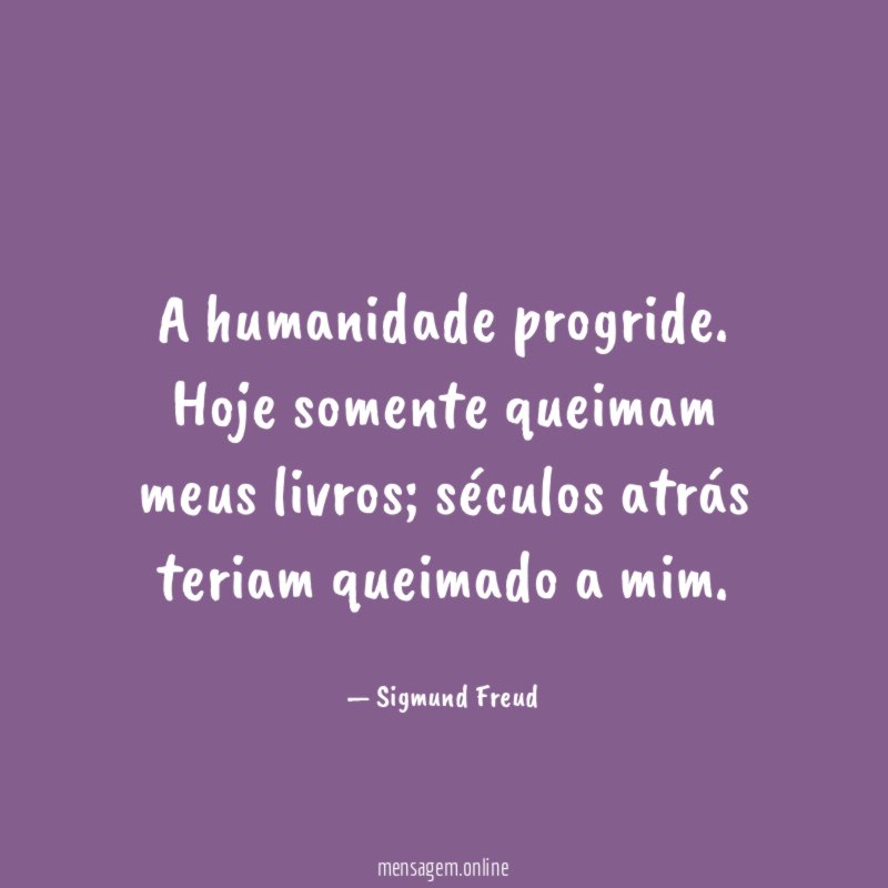 A humanidade progride