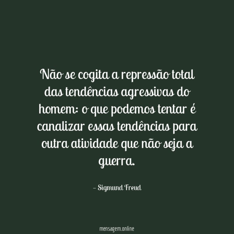 Não se cogita a repressão total das tendências