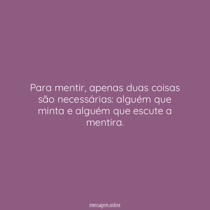 Para mentir