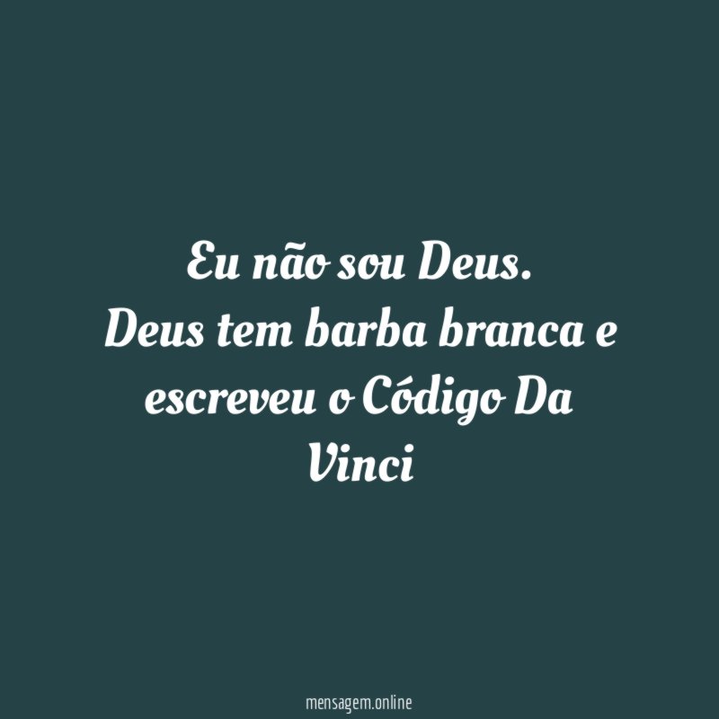 Eu não sou Deus