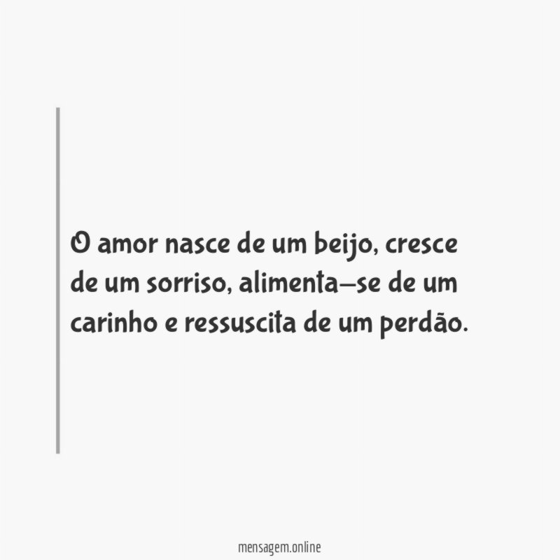 O amor nasce de um beijo