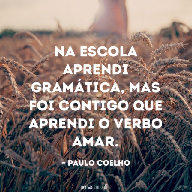 Na escola aprendi gramática