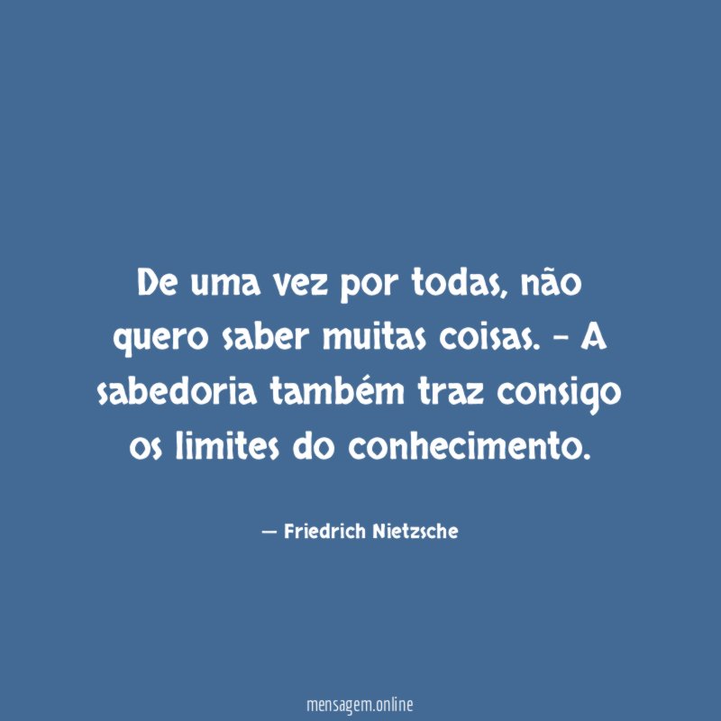 De uma vez por todas
