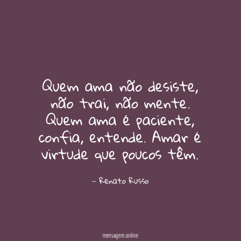 Quem ama não desiste