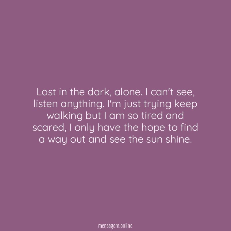 lost in the dark
