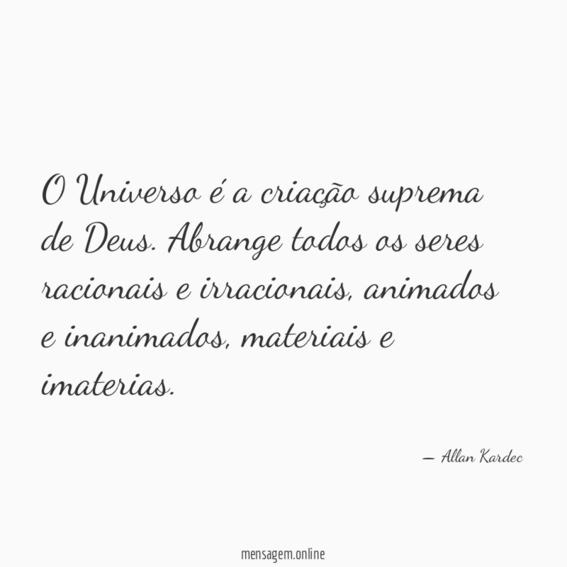 O Universo é a criação suprema de Deus