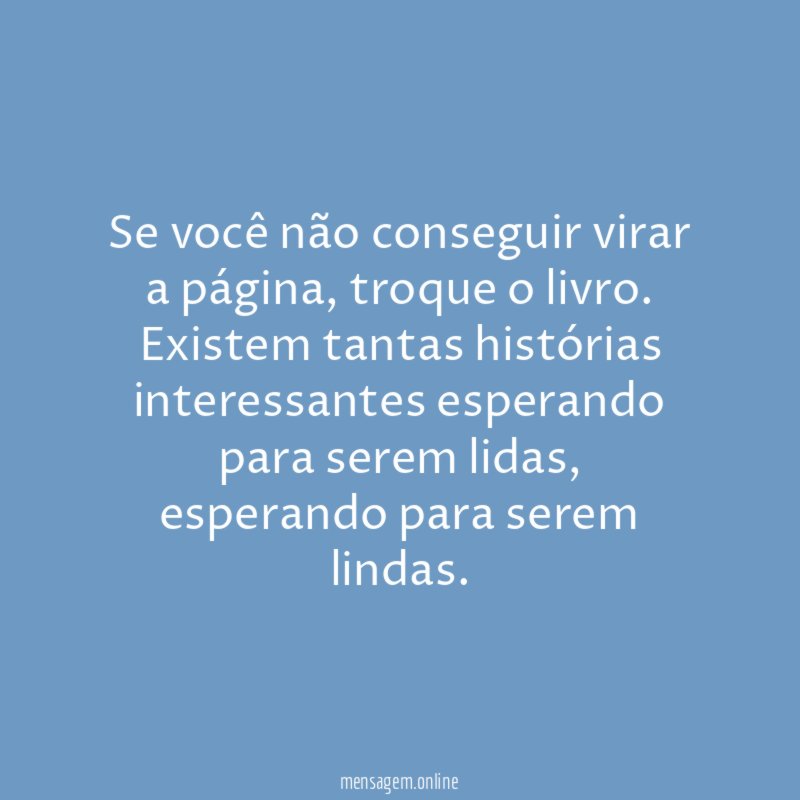 Se você não conseguir virar a página