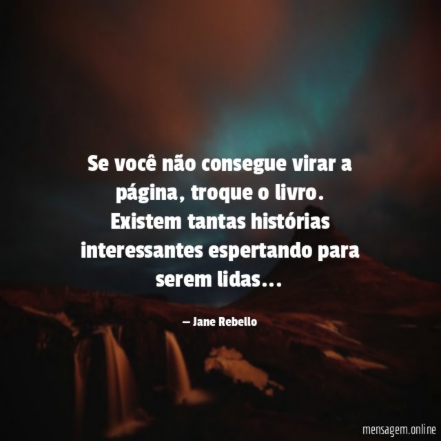 Se você não consegue virar a página