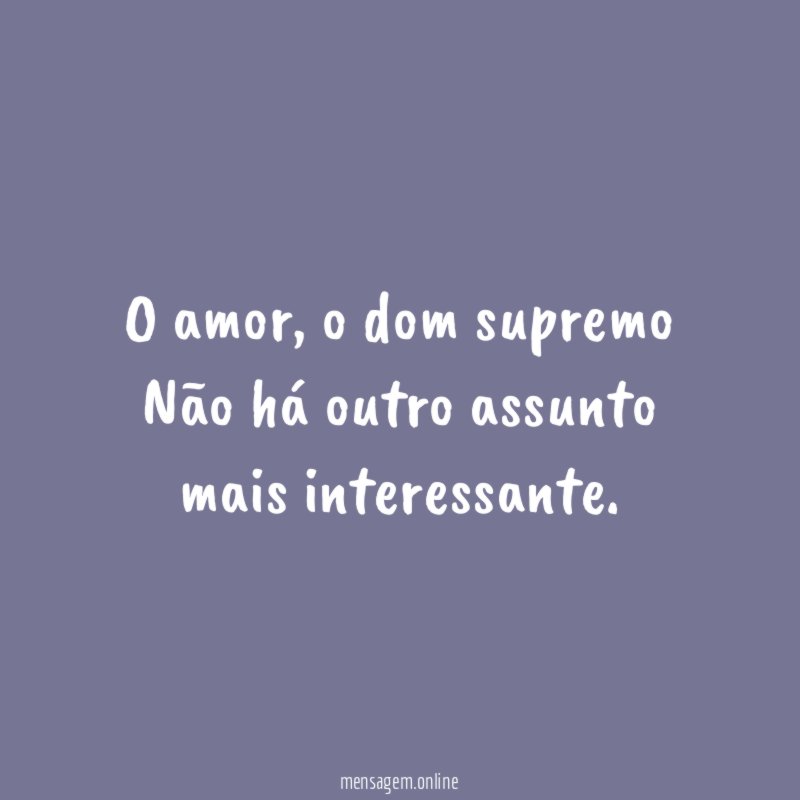 O amor