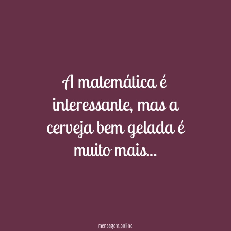 A matemática é interessante