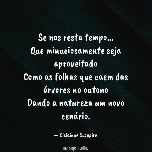 Se nos resta tempo