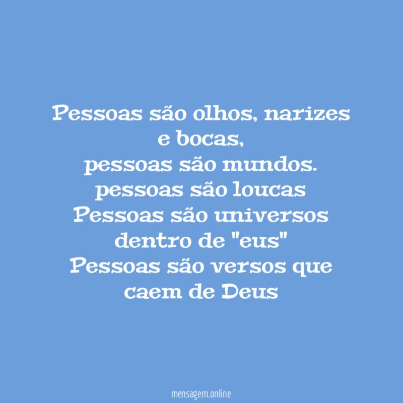 Pessoas são olhos