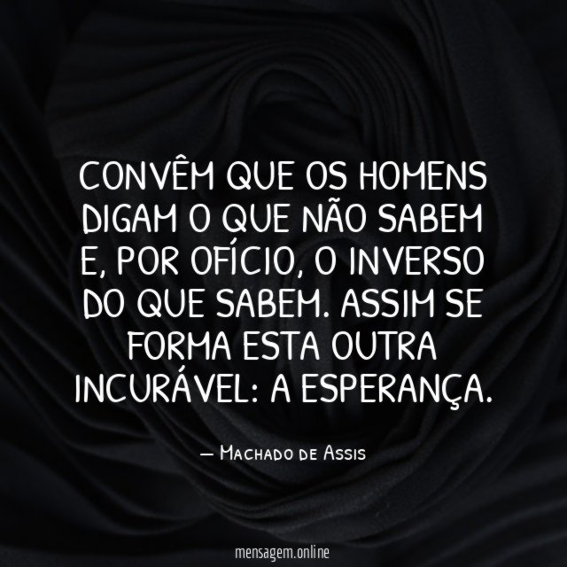 Convêm que os homens digam o que não sabem