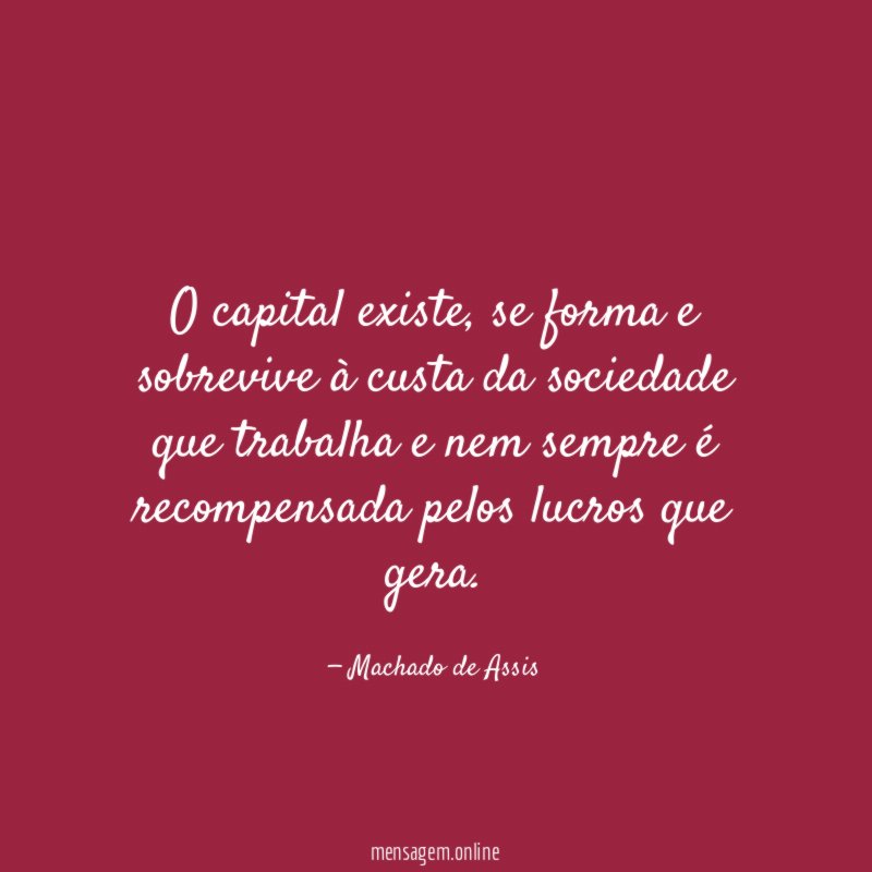 O capital existe