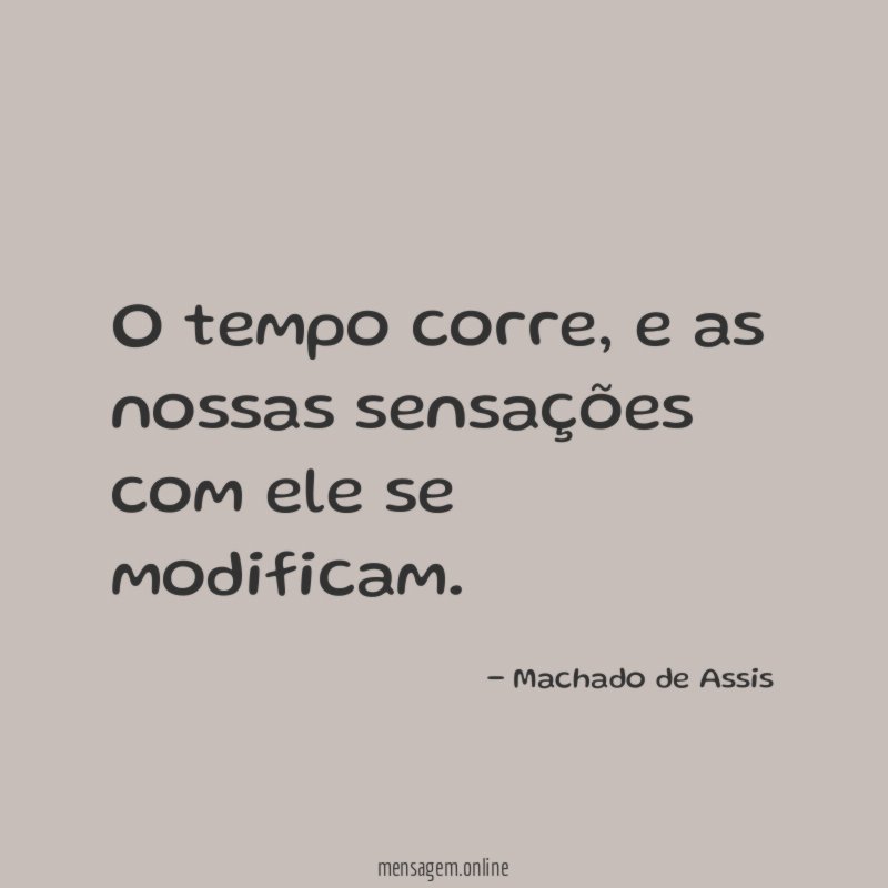 O tempo corre