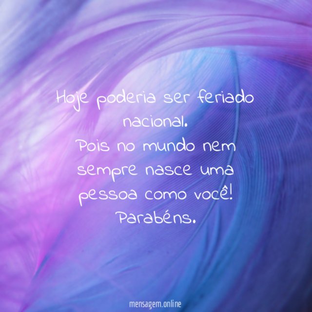 Hoje poderia ser feriado nacional