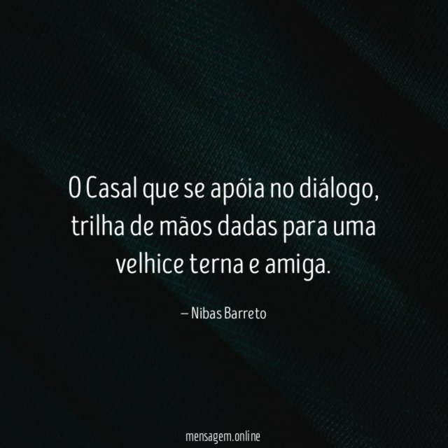 O Casal que se apóia no diálogo