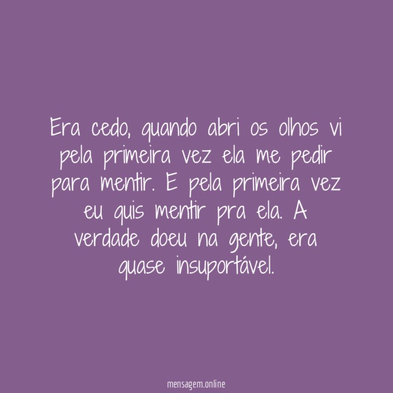 Era cedo