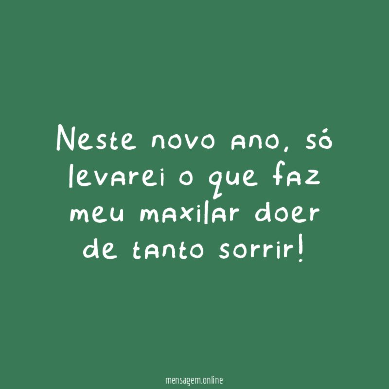 Neste novo ano