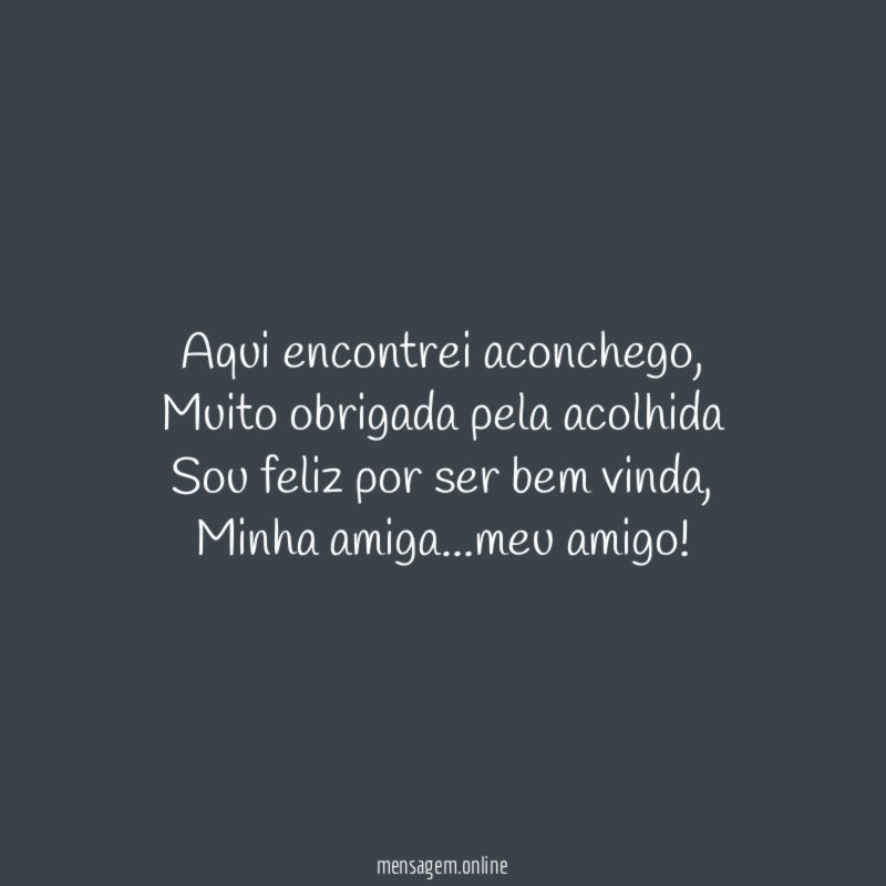 Aqui encontrei aconchego