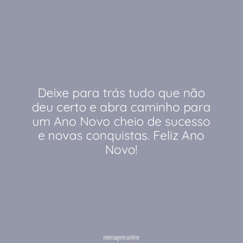 Deixe para trás tudo que não deu certo