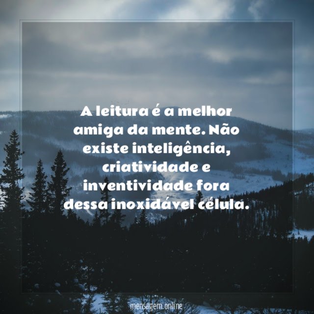 A leitura é a melhor amiga da mente