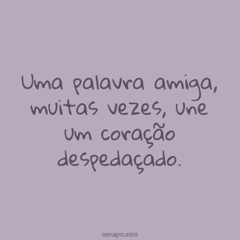 Uma palavra amiga