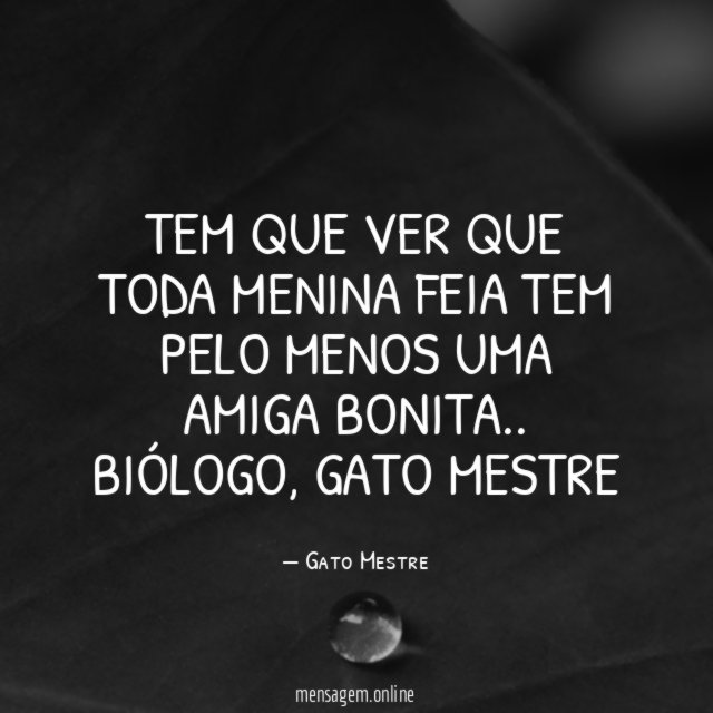Tem que ver que toda menina feia tem