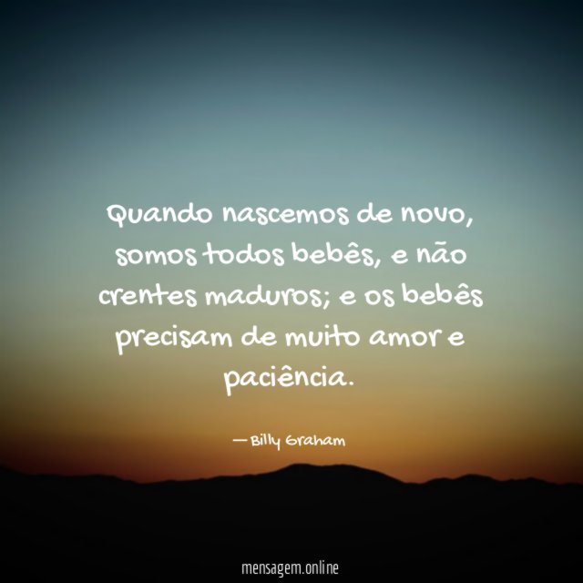 Quando nascemos de novo