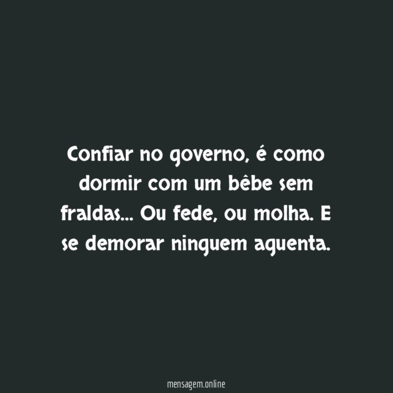 Confiar no governo