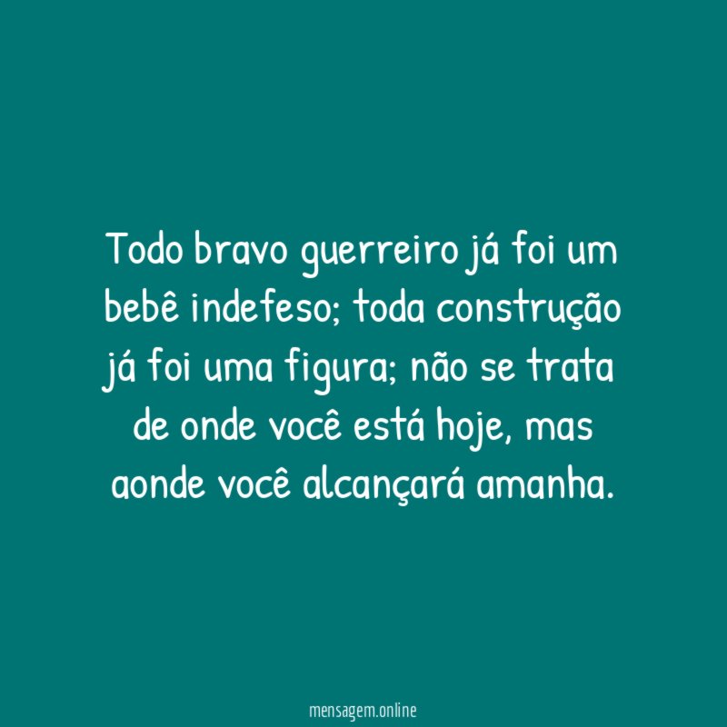 Todo bravo guerreiro já foi um bebê indefeso