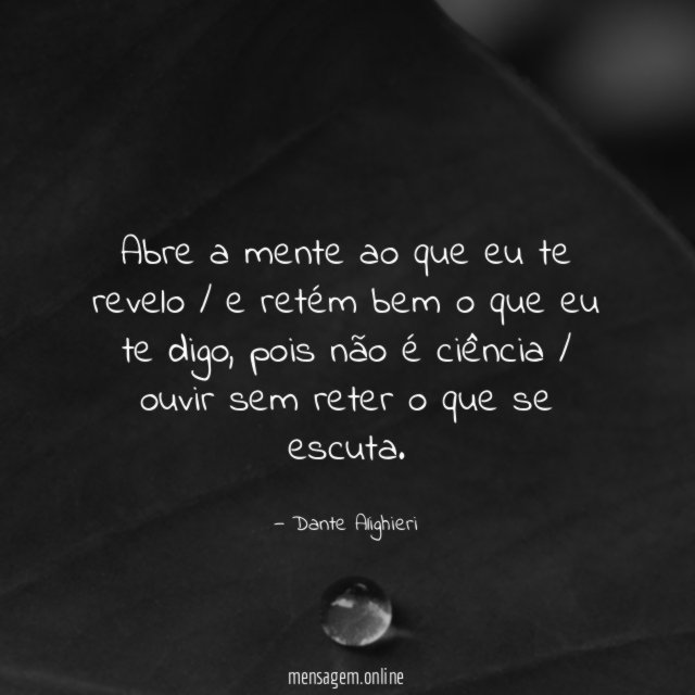 Abre a mente ao que eu te revelo