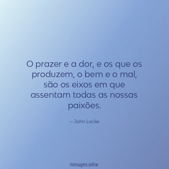 O prazer e a dor