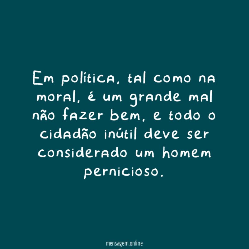 Em política