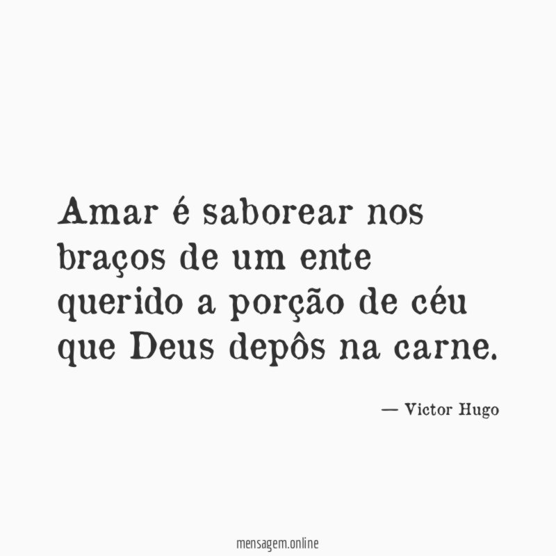 Amar é saborear nos braços de um ente