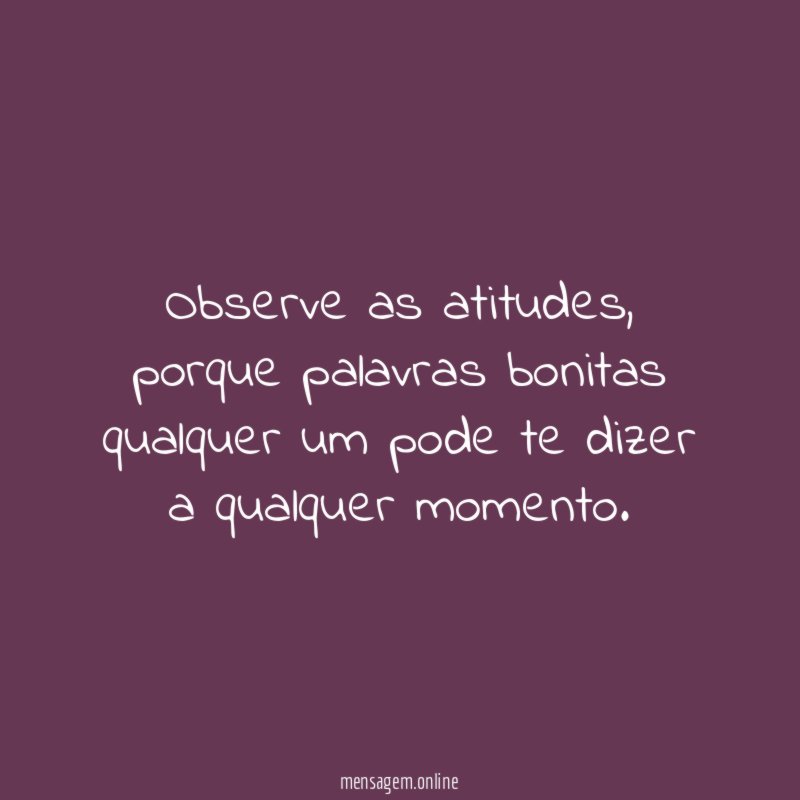 Observe as atitudes